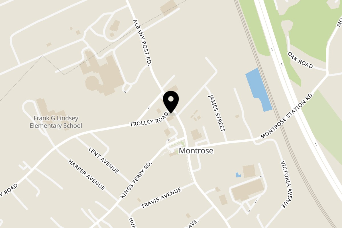 Map showing the location of Avellino's on 2146 Albany Post Rd in Montrose